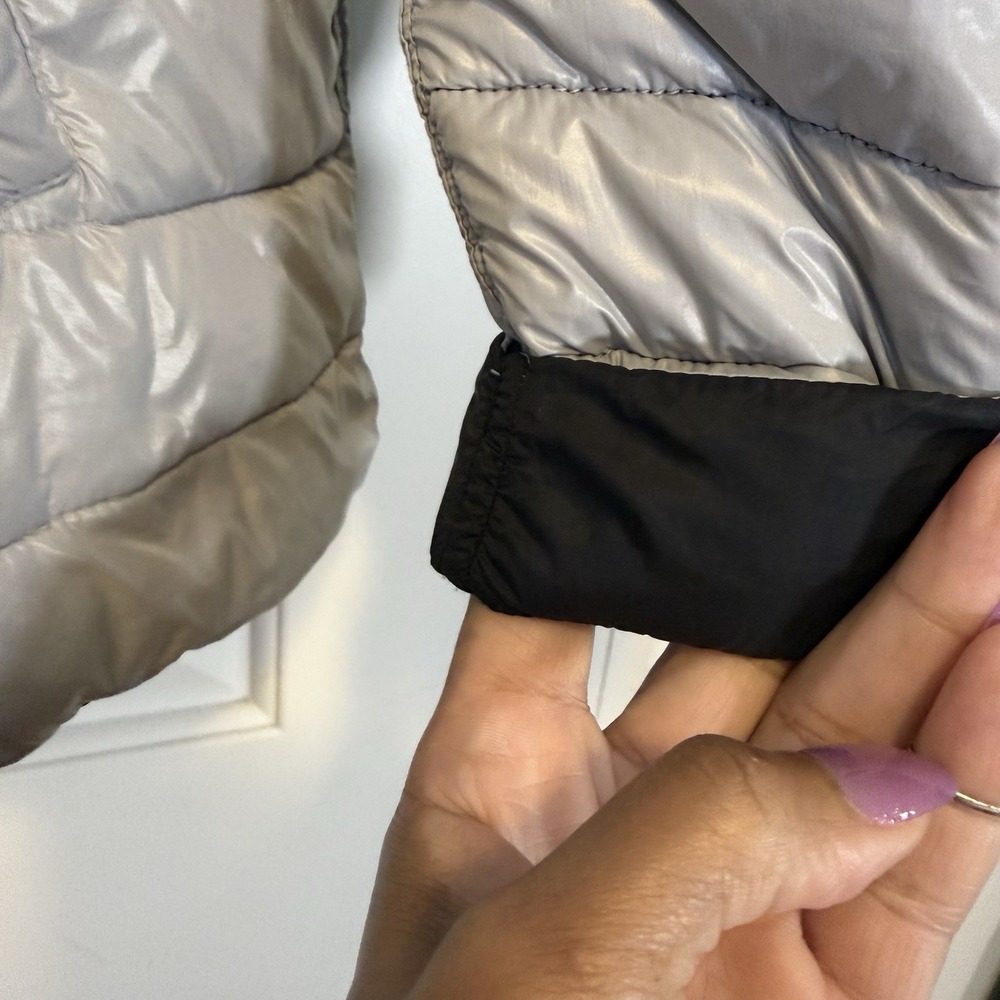 Nautica Reversible Womens XL Lightweight Hooded Puffer Jacket Quilted Full Zip - Picture 7 of 14